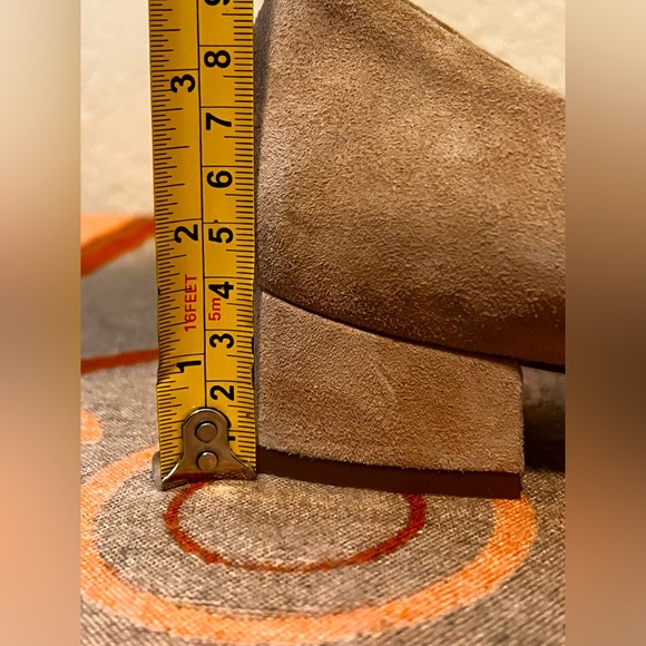 NAPOLEONI Shoes Made in Italy Size 37. Bleige Suede With Buckle And Crystals On. - Picture 6 of 8